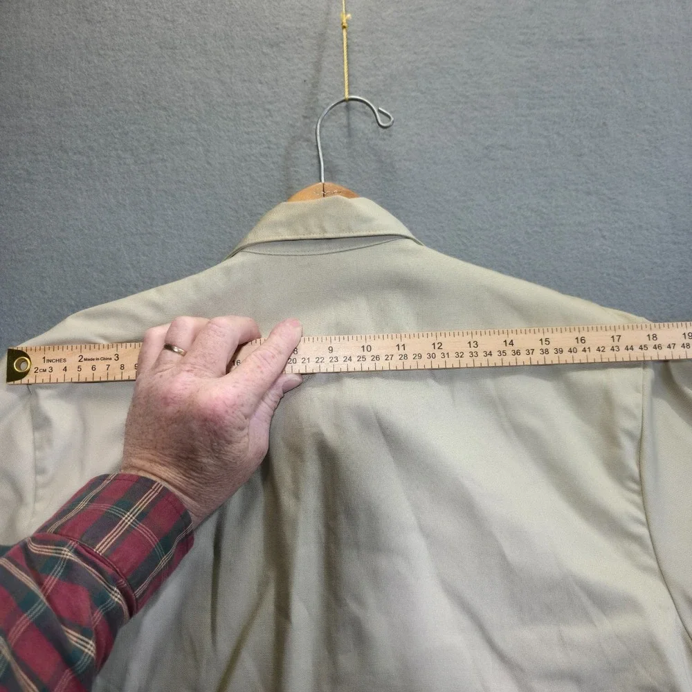 Vintage Dan River‎ Men's Flannel Lined Beige Jacket Size Small